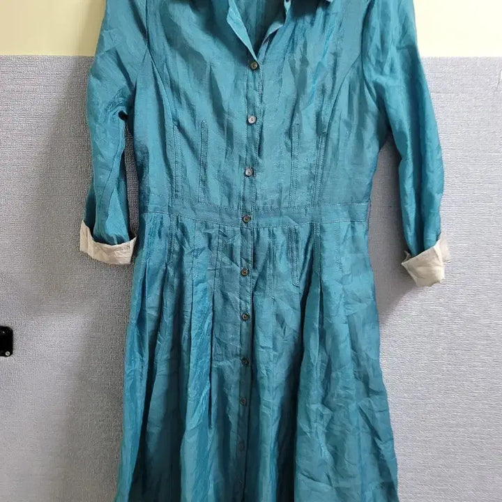 [BUNJANG] Daniel Hechter Teal Shirt Dress / Daniel Hechter 청록색 셔츠형 원피스