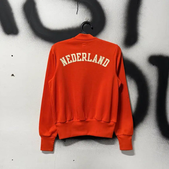 [BUNJANG] Adidas Firebird Netherlands Big Printing Crop Zip-Up Jacket / 아디다스 파이어버드 네덜란드 빅 프린팅 크롭 집업 자켓