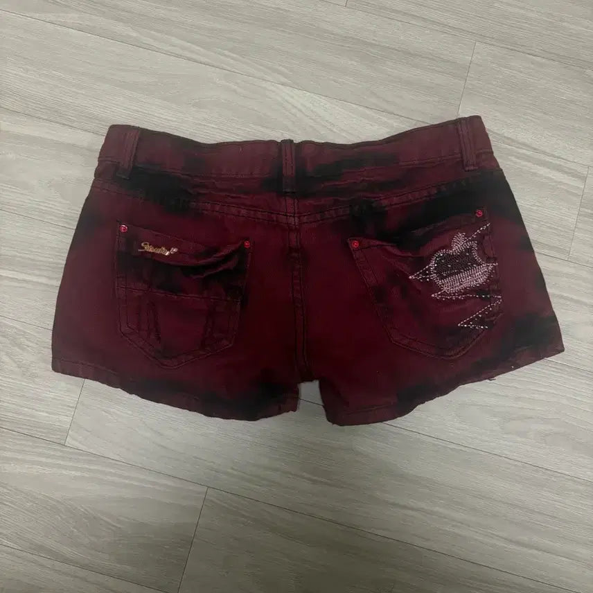 [BUNJANG] Punk Red Shorts / 펑크 레드 반바지