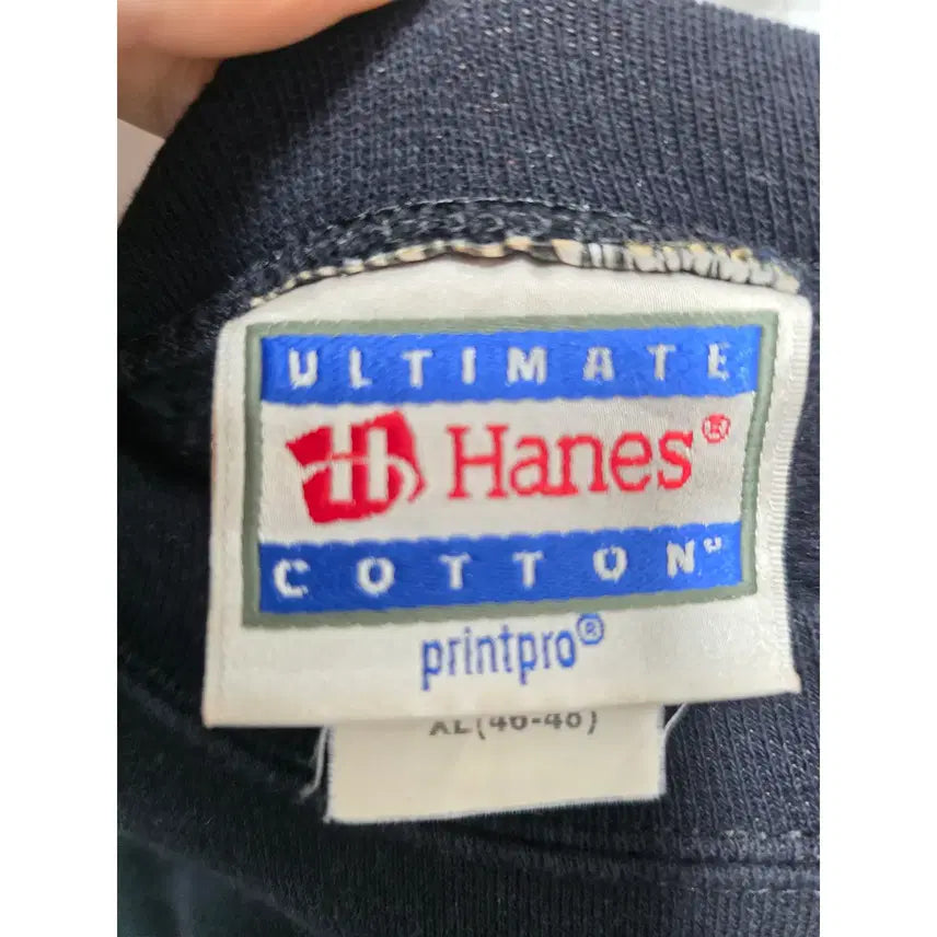 [BUNJANG] Vintage HANES Black Oversized Sweatshirt XXL / XXL 헤인즈 HANES 빈티지 블랙 오버핏 맨투맨 D113
