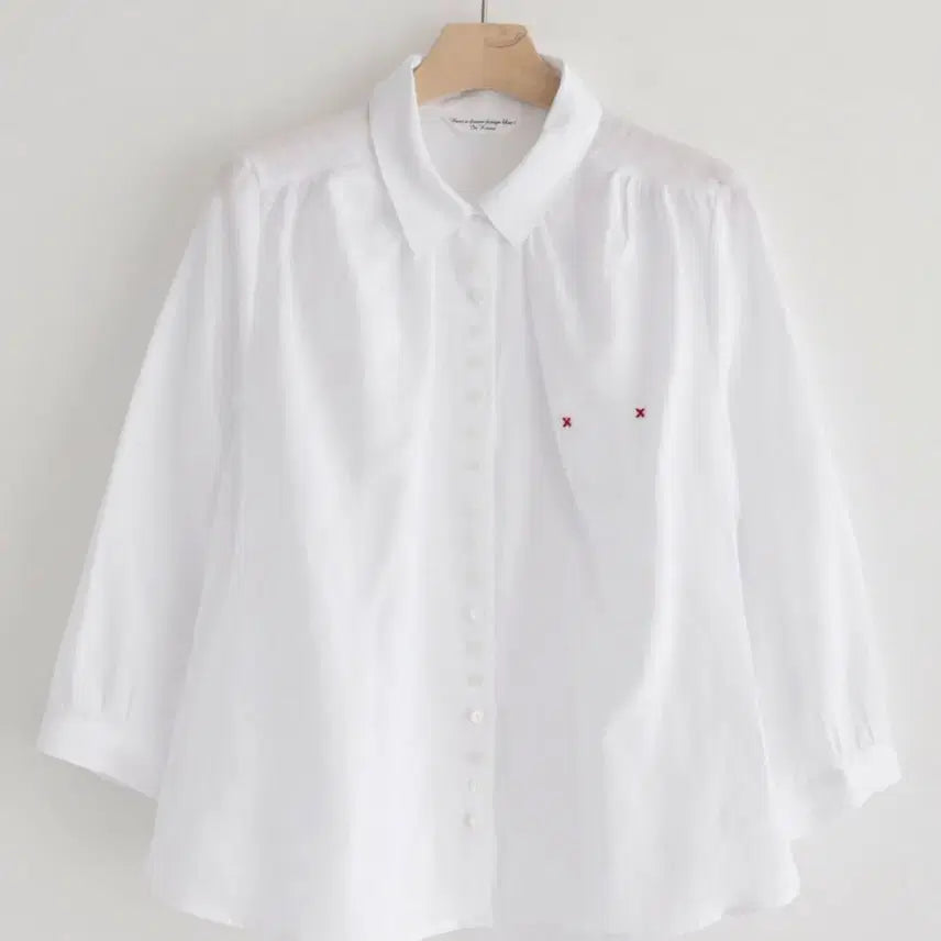 [BUNJANG] Linen 100% Loose Fit Shirt Blouse - White / (새상품) 린넨100 루즈핏 셔츠 블라우스 화이트 흰색