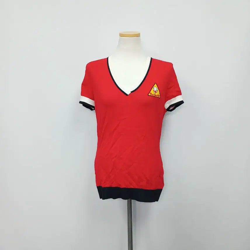 [BUNJANG] Pasadi V-Neck Short Sleeve Knit 55 / 파사디 반팔 브이넥 니트 55