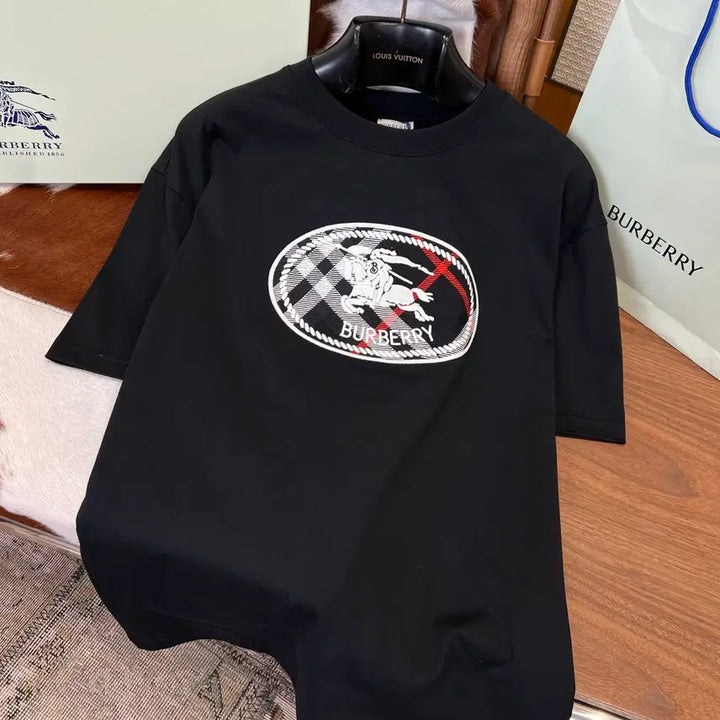 [BUNJANG] Burberry Big Logo Check Cotton T-Shirt / 버버리 반팔티 티셔츠 면티 빅로고 체크 여름 올해구매