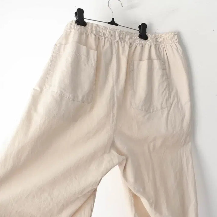 [BUNJANG] Uniqlo Cotton Linen Banding Pants (Big Size 4XL) / 4XL/빅사이즈 유니클로 코튼 린넨 밴딩팬츠