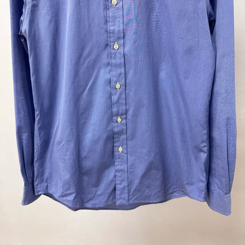 [SOLD OUT] 폴로 랄프로렌 커스텀핏 코튼 스트레칭 블루 셔츠 난방 M 100 J49