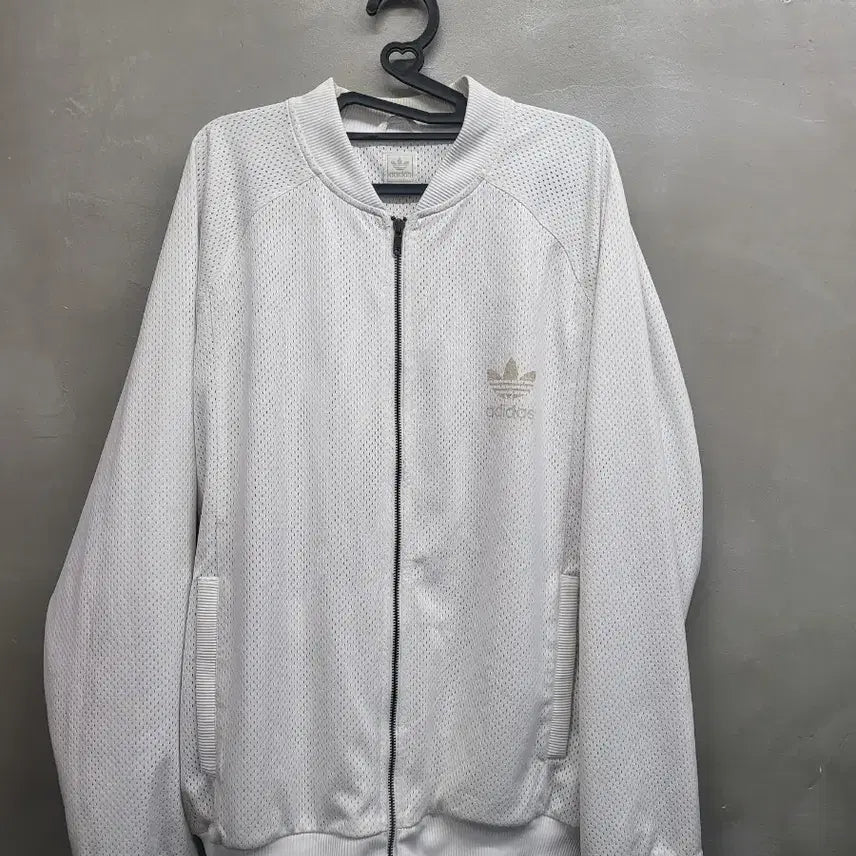 [BUNJANG] Adidas White Mesh Track Jacket / 아디다스 화이트 메쉬 트랙 자켓