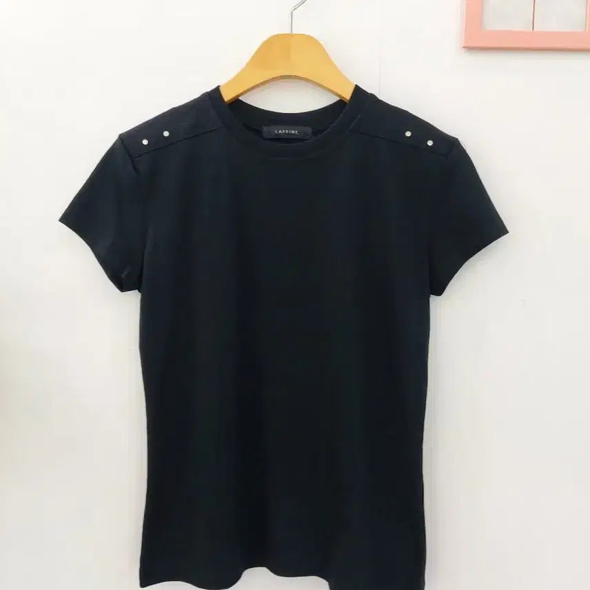 [BUNJANG] Rafine Black Short Sleeve T-Shirt (Size 55-66) / 미착용 라피네 블랙 반팔 티셔츠 55~66