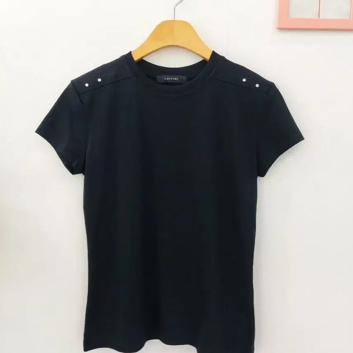 [BUNJANG] Rafine Black Short Sleeve T-Shirt (Size 55-66) / 미착용 라피네 블랙 반팔 티셔츠 55~66