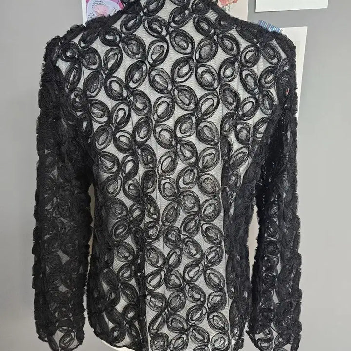 [BUNJANG] Black Lace Blouse Jacket / 블랙 레이스 블라우스 자켓