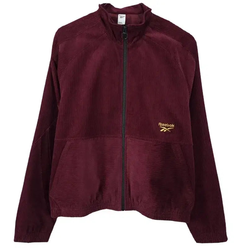 [BUNJANG] Reebok Corduroy Oversized Zip-Up Jacket Burgundy / (새상품)리복 코듀로이 골덴 오버핏 집업 자켓 버건디 M20418