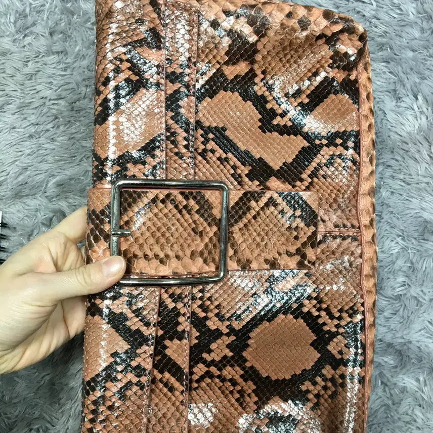 [BUNJANG] MAURO GOVERNA Real Python Clutch Bag / 이태리 MAURO GOVERNA 마우로 고베르나 리얼파이톤 클러치백