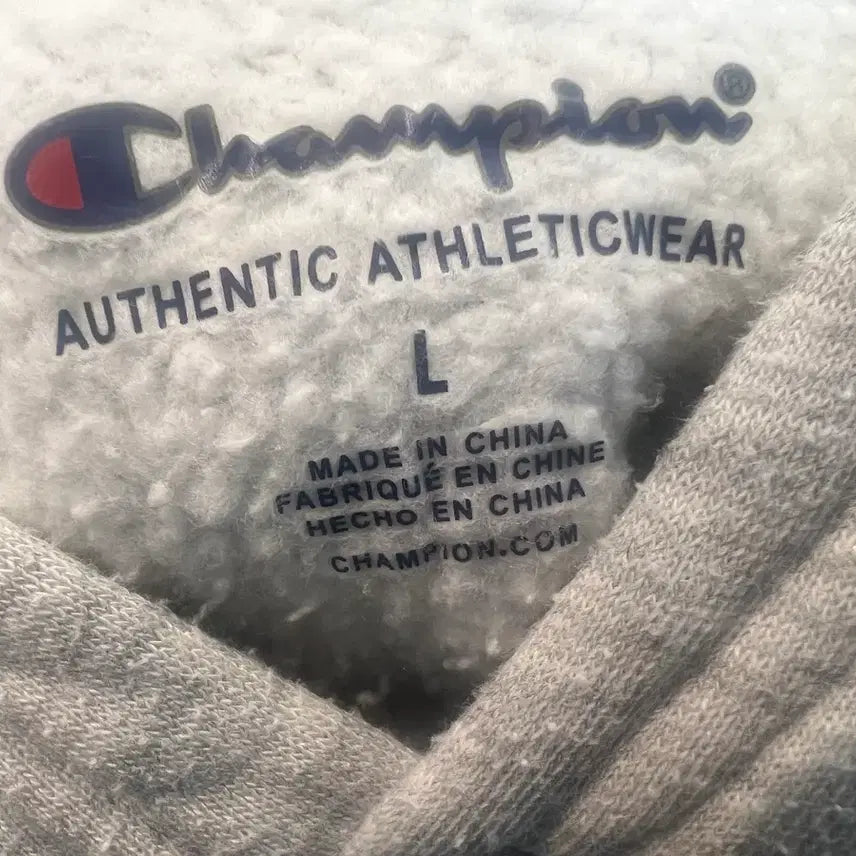 [BUNJANG] Champion Grey Strawberry Milk Hoodie / (네고가능)챔피온 회색 딸기우유 후드티
