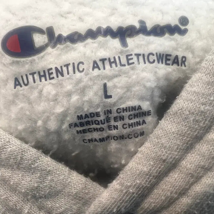 [BUNJANG] Champion Grey Strawberry Milk Hoodie / (네고가능)챔피온 회색 딸기우유 후드티