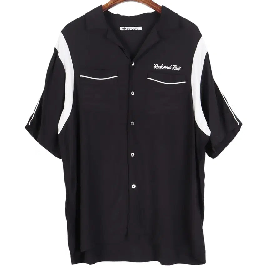 [BUNJANG] Vivastudio Rayon Bowling Short Sleeve Shirt - Size L / 비바스튜디오  레이온 볼링 반팔 셔츠 L / k4438