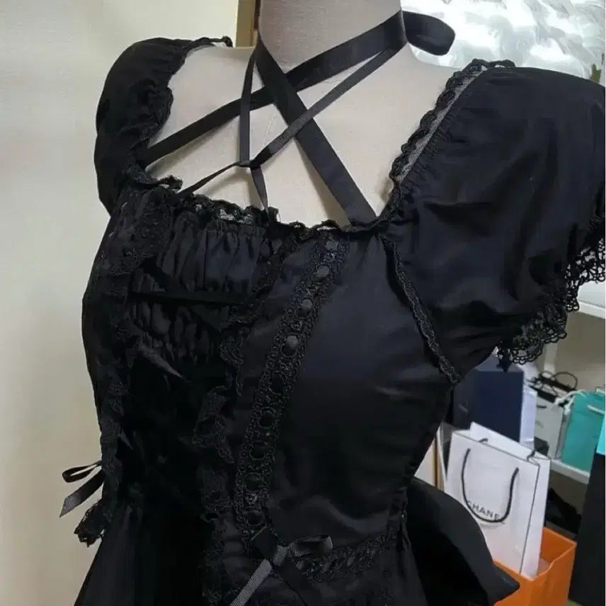 [BUNJANG] Bodyline Goth Lolita Dress / 바디라인 고스로리 드레스