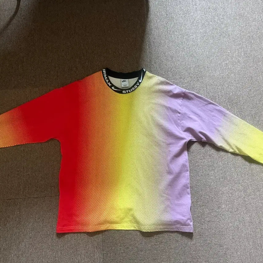 [BUNJANG] Nike x Stussy Gradient Long Sleeve T-Shirt / 나이키x스투시 그라데이션,블랙 롱슬리브 판매합니다