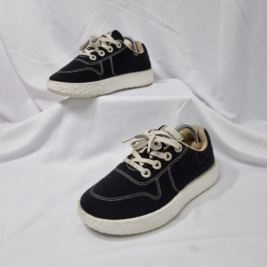 [SOLD OUT] 빈티지하서 240 르무통 메이트 메리노울 블랙 스니커즈 운동화