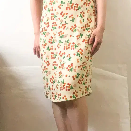 [BUNJANG] Rouje DEBORAH Cherry Print Smocked Dress FR36 / [FR36] Rouje 루즈 후즈 [DEBORAH] 스모크 원피스