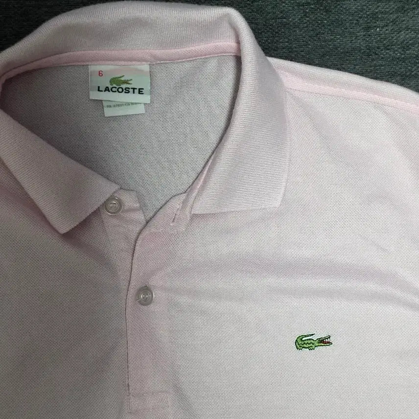 [BUNJANG] Lacoste Pink Short Sleeve Polo T-Shirt / 라코스테 핑크색 반팔 PK 폴로티
