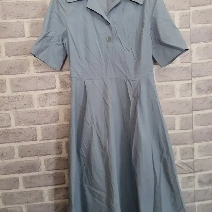 [BUNJANG] Roem Blue Shirt Flare Dress / 로엠 블루 셔츠 플레어 원피스55/알뜰한여우