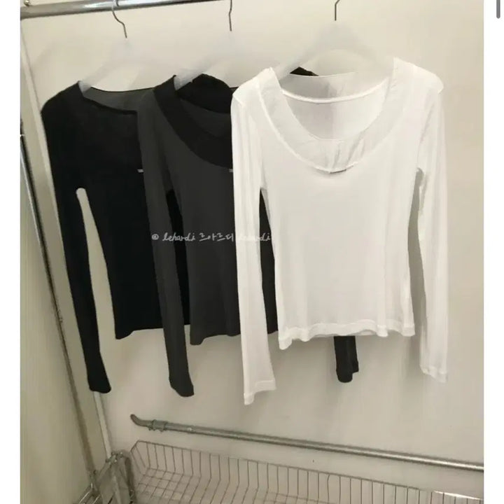 [BUNJANG] Urbanethers Ribbed Sheer Long Sleeve T-Shirt Ivory / 어반더스 골지 시스루 긴팔티셔츠 아이보리 누즈 마크들리