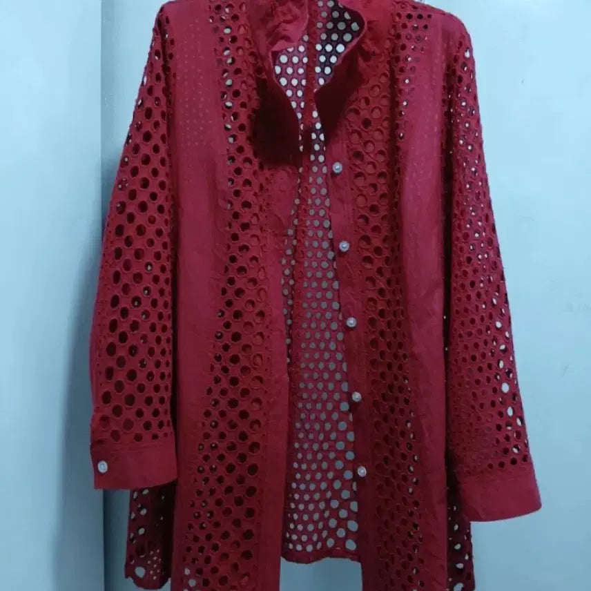 [BUNJANG] LIBLRE Red-Tone Shirt &amp; Isinwoo Blue-Tone Blouse Set / 블라우스자켓2벌세트