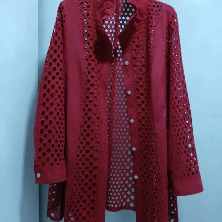 [BUNJANG] LIBLRE Red-Tone Shirt &amp; Isinwoo Blue-Tone Blouse Set / 블라우스자켓2벌세트