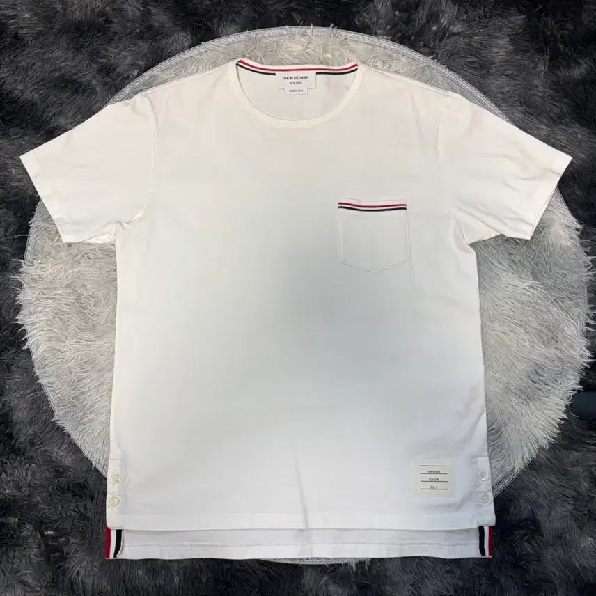 [BUNJANG] Thom Browne Pocket T-Shirt White / {3 size}톰브라운 포켓 반팔 티셔츠 화이트