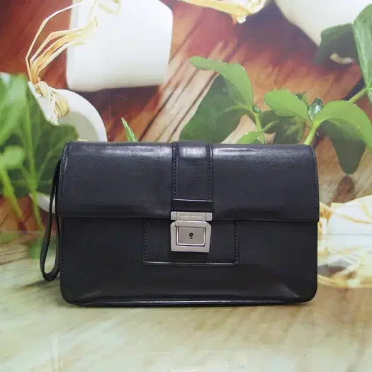 [BUNJANG] Salvatore Ferragamo Leather Clutch Bag Men&