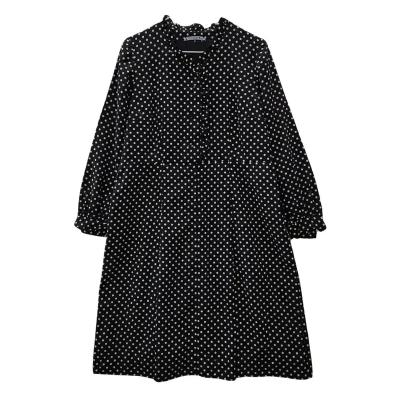 [BUNJANG] Vintage Kitsch Dot Avant-garde Dress L / 빈티지 키치도트 블랙 아방가르드 원피스 L