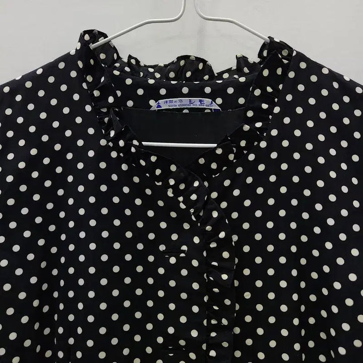 [BUNJANG] Vintage Kitsch Dot Avant-garde Dress L / 빈티지 키치도트 블랙 아방가르드 원피스 L