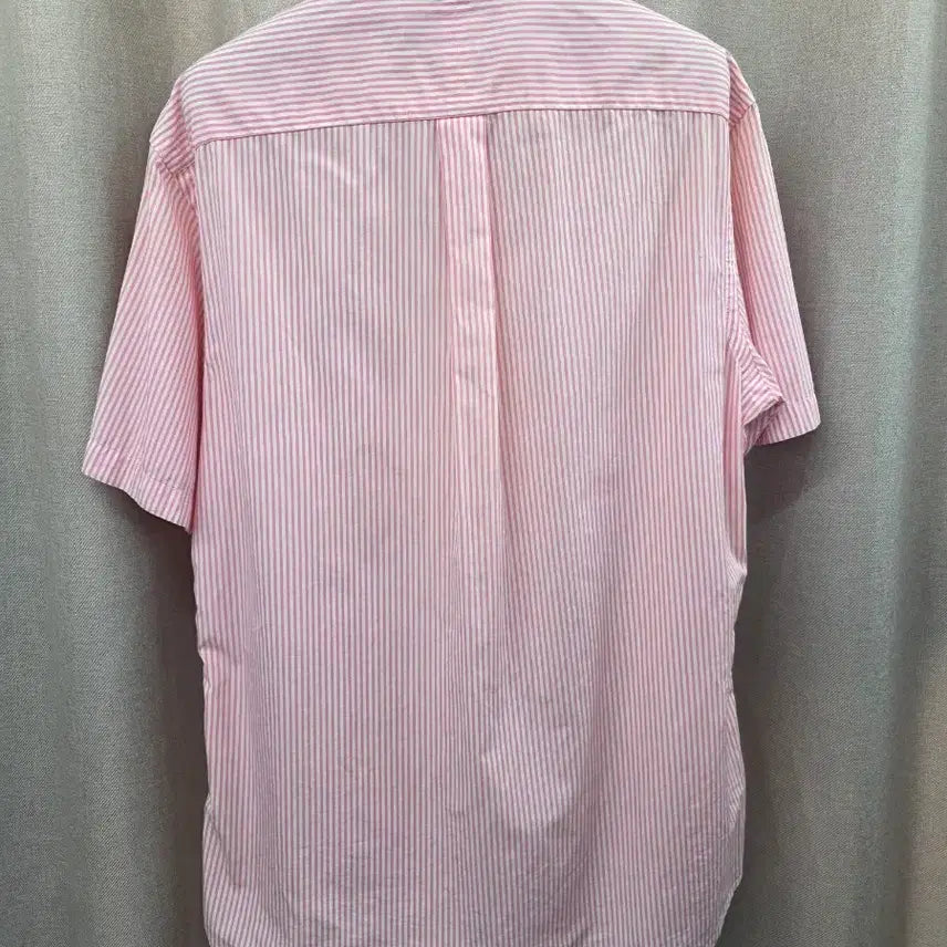 [BUNJANG] Polo Ralph Lauren Pink Stripe Short Sleeve Shirt / 폴로 랄프로렌 핑크 스트라이프 반팔 셔츠