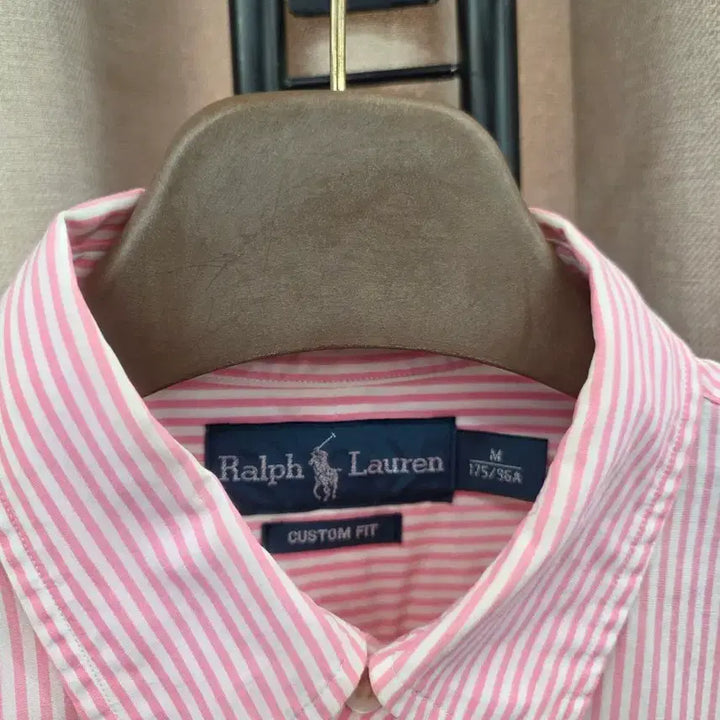 [BUNJANG] Polo Ralph Lauren Pink Stripe Short Sleeve Shirt / 폴로 랄프로렌 핑크 스트라이프 반팔 셔츠