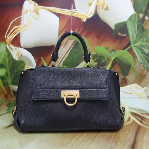 [BUNJANG] Salvatore Ferragamo Sofia Leather Tote Bag / 구제토토 페라가모 가죽 소피아 토드백 정품 중고가방 명품 60605