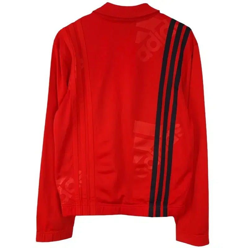 [BUNJANG] Adidas 00s Vintage Logo Embroidered Three Stripes Jersey Track Jacket Zip-Up Red / 아디다스 00s 빈티지 로고 자수 삼선 져지 트랙탑 집업 M20413