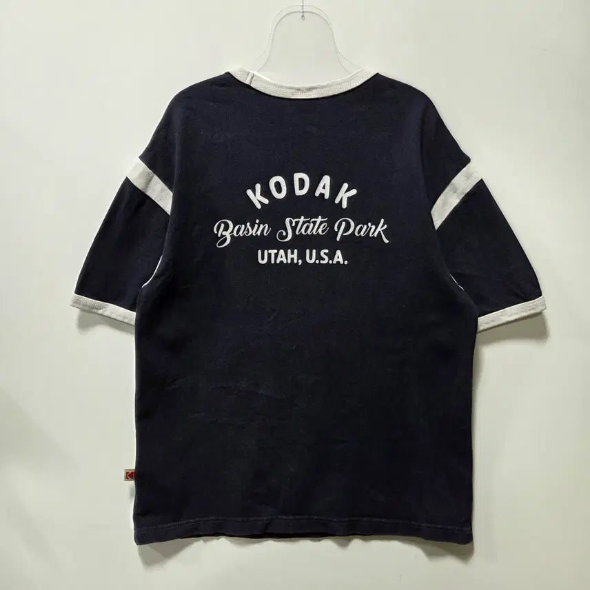 [BUNJANG] Kodak Graphic Ringer T-Shirt / 코닥 트립 워딩 그래픽 링거 반팔 티셔츠 S 26050619