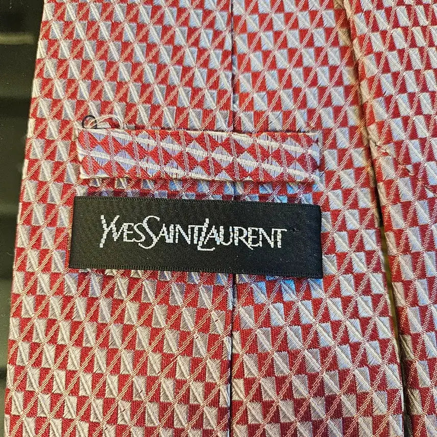 [BUNJANG] Saint Laurent Patterned Tie Red/White / 입생로랑 패턴넥타이 레드/화이트