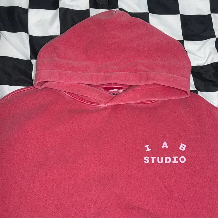 [BUNJANG] IAB Studio Pigment Hoodie Coral Pink / 아이앱 스튜디오 피그먼트 후드 코랄 핑크 L