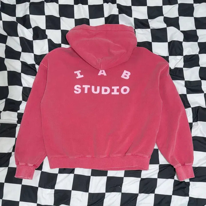 [BUNJANG] IAB Studio Pigment Hoodie Coral Pink / 아이앱 스튜디오 피그먼트 후드 코랄 핑크 L