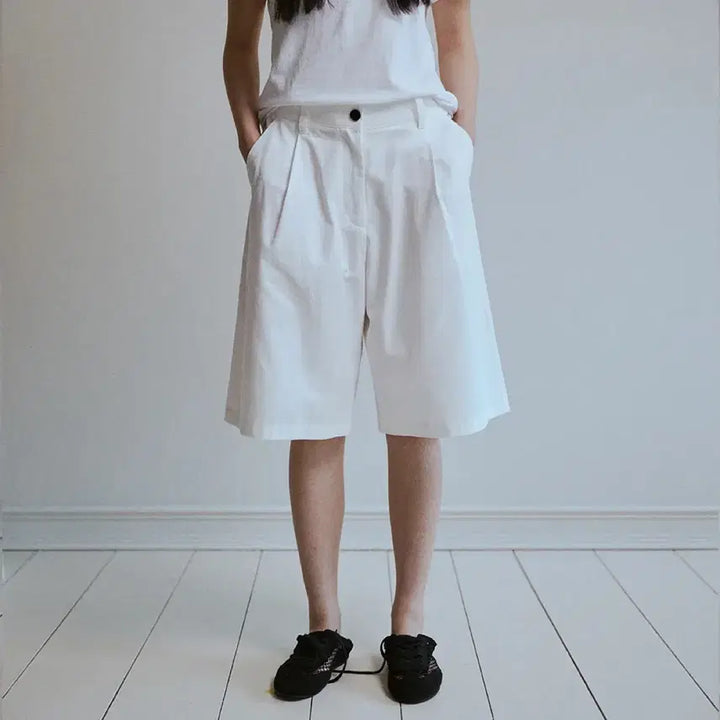 [BUNJANG] Taey Cotton Bermuda Pants Ivory / Taey 태이 코튼 버뮤다 팬츠 아이보리 2