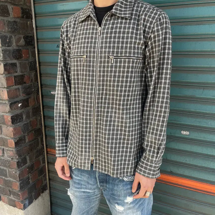 [BUNJANG] Agnes.B Homme 90s Check Shirt Jacket / 90s Agnes.B Homme 체크 셔츠자켓