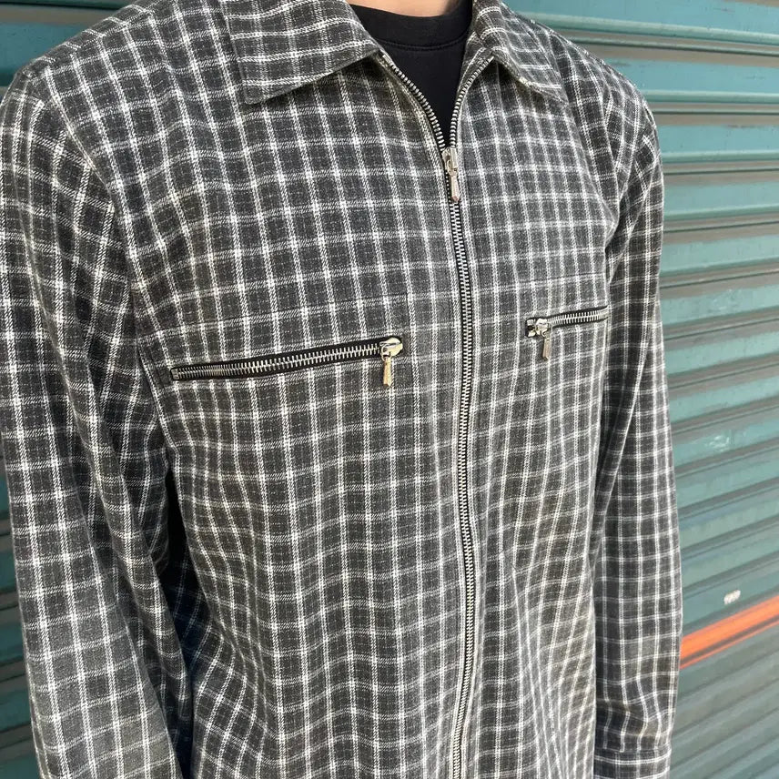 [BUNJANG] Agnes.B Homme 90s Check Shirt Jacket / 90s Agnes.B Homme 체크 셔츠자켓