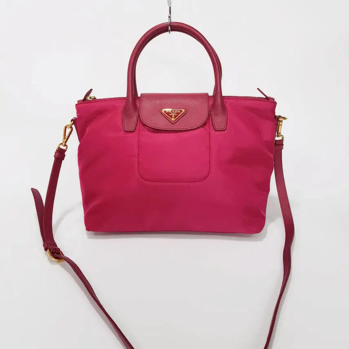 [BUNJANG] Prada Vitello Bucket Bag 1BE018 Leather Nylon / 정품)프라다 비텔로 버킷백 1BE018