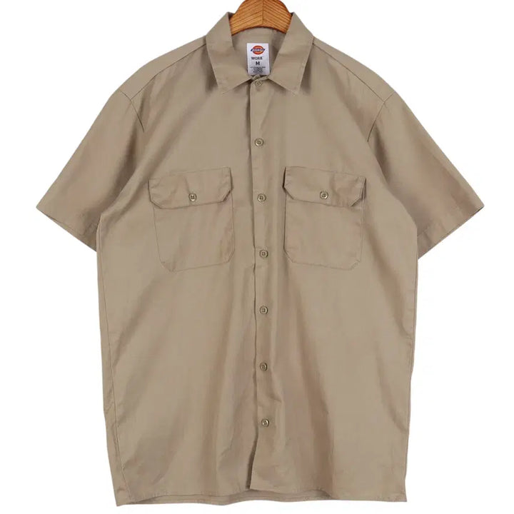 [BUNJANG] Dickies Beige Work Short-Sleeve Shirt - Size M / 디키즈 베이지 워크 반팔 셔츠 M / k4414