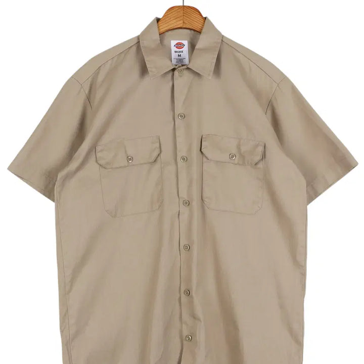 [BUNJANG] Dickies Beige Work Short-Sleeve Shirt - Size M / 디키즈 베이지 워크 반팔 셔츠 M / k4414