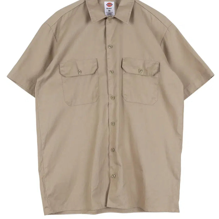 [BUNJANG] Dickies Beige Work Short-Sleeve Shirt - Size M / 디키즈 베이지 워크 반팔 셔츠 M / k4414
