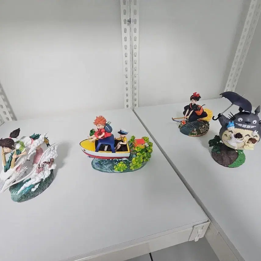[BUNJANG] Chikara Ghibli 4-Piece Resin Figure Set / chikara 지브리 토토로 키키 치히로 포뇨4종 레진피규어