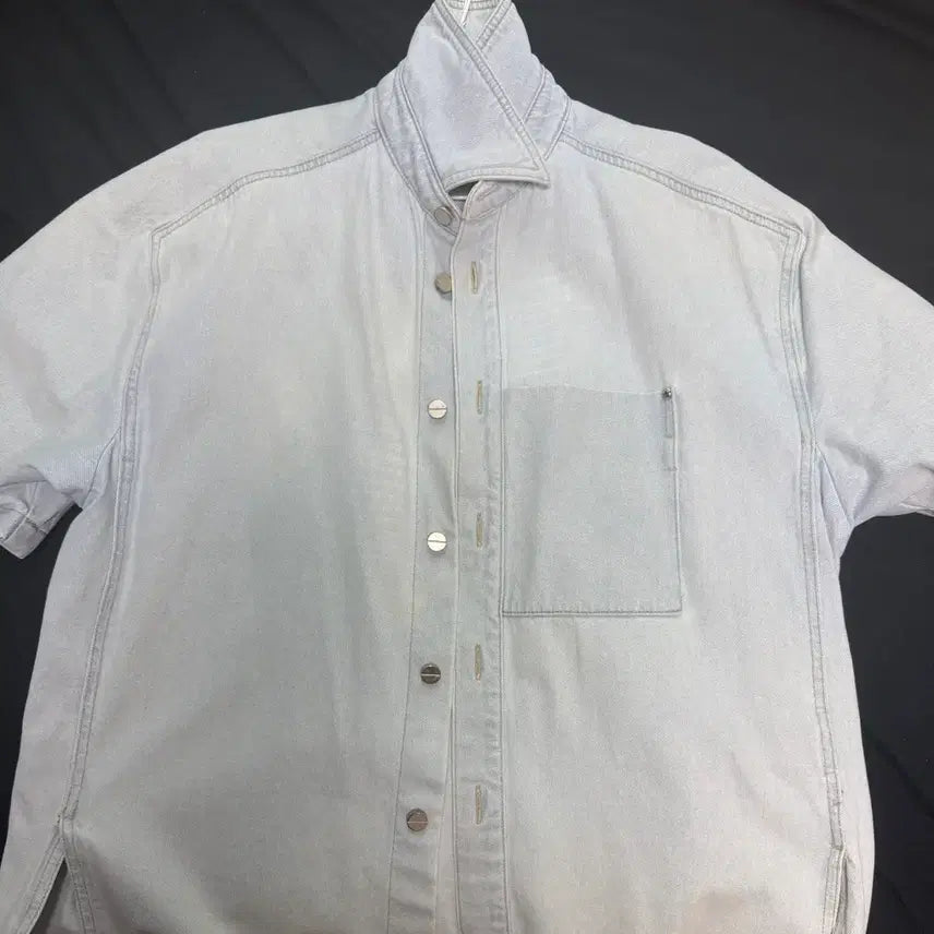 [BUNJANG] Wooyoungmi Flower Print Denim Shirt Size 46 / 우영미 플라워 데님셔츠 판매합니다