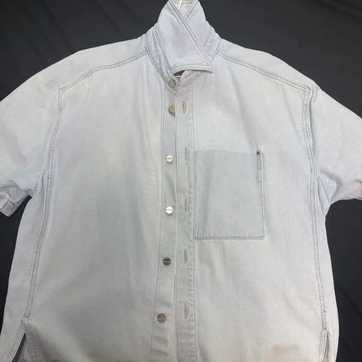[BUNJANG] Wooyoungmi Flower Print Denim Shirt Size 46 / 우영미 플라워 데님셔츠 판매합니다