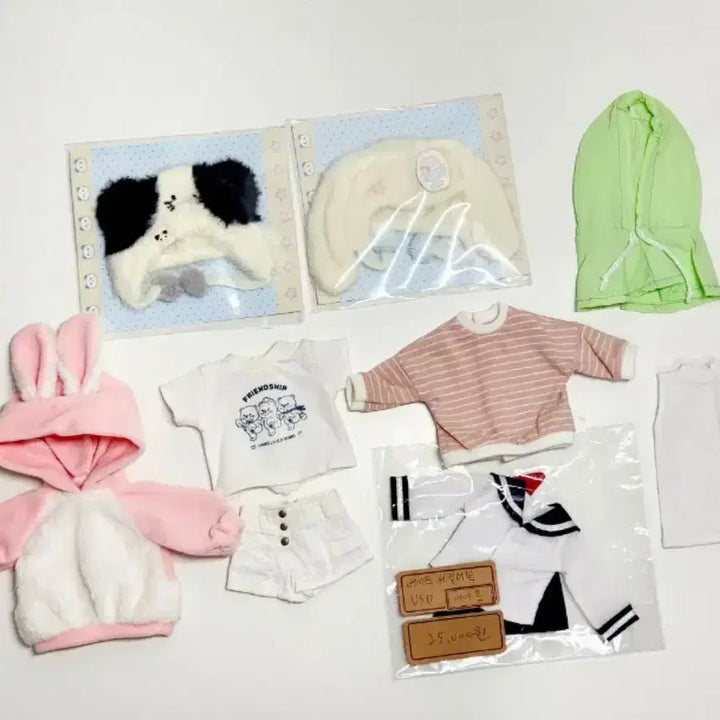 [BUNJANG] USD BJD Casual Outfit Bundle Set Sailor Dress Rabbit Hoodie / 구관 usd 인형 옷 물품 캐주얼 모자 나인나인 타오바오 세일러복 DMS